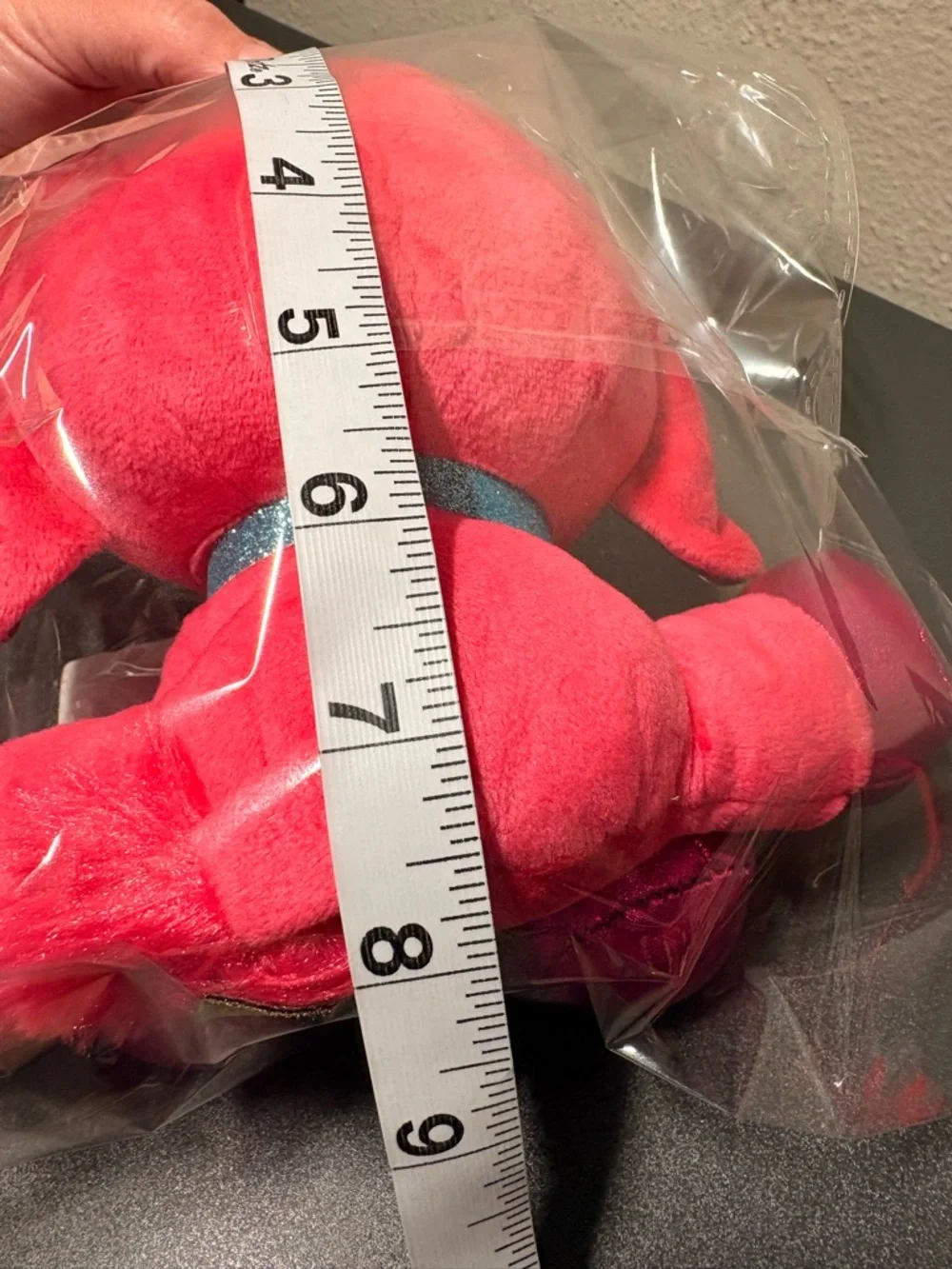 GANZ Bright‎ Pink Elephant Plush with Shiny Magenta Accents